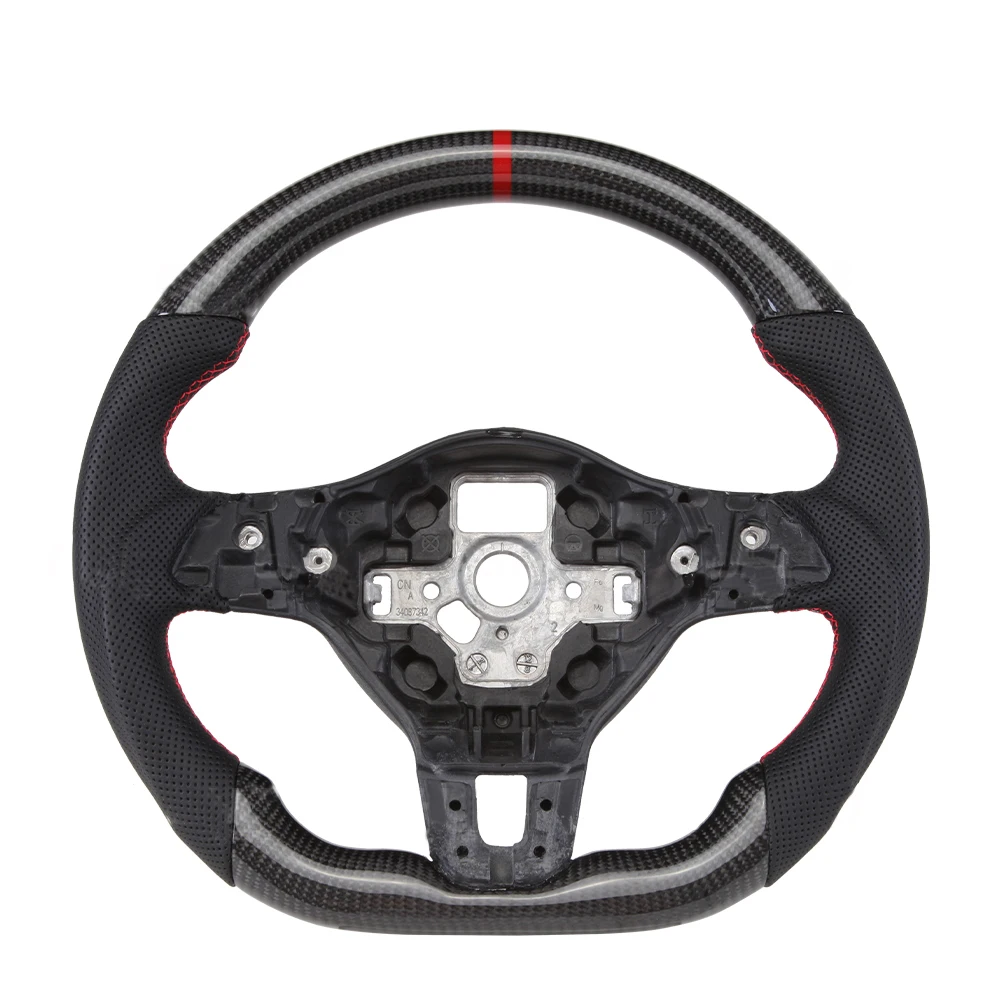 Custom Car Steering Wheel Carbon Fiber Fit for GTI MK6 Jetta Carbon Fiber Steering Wheel