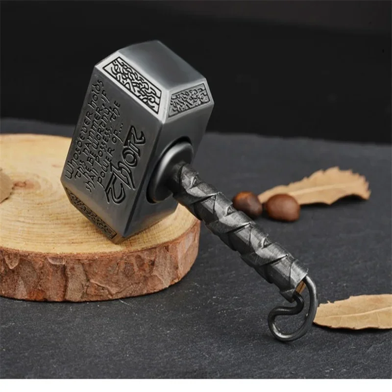 Thor Hammer Metal Fidget Spinner, EDC Hand Spinner, Chaveiro Brinquedos, Alívio do Estresse, Criatividade, Presentes de Aniversário para Adultos