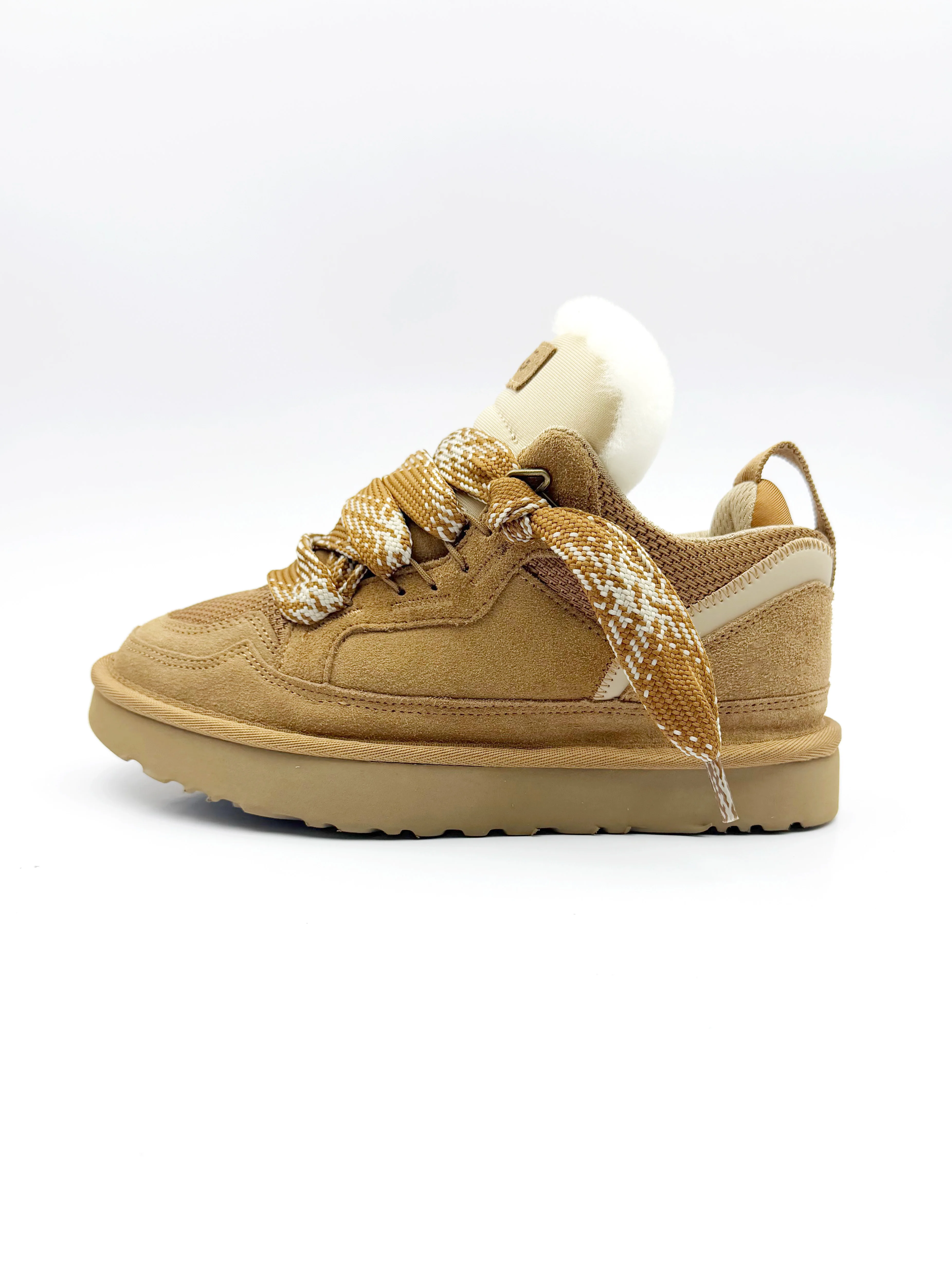 Image of Winterwarme, mit Wolle gefütterte Sneaker für Damen aus Rindsveloursleder, Oxford-Stoff, niedrige Plateausohle, Freizeitschuhe mit dicker EVA-Sohle.