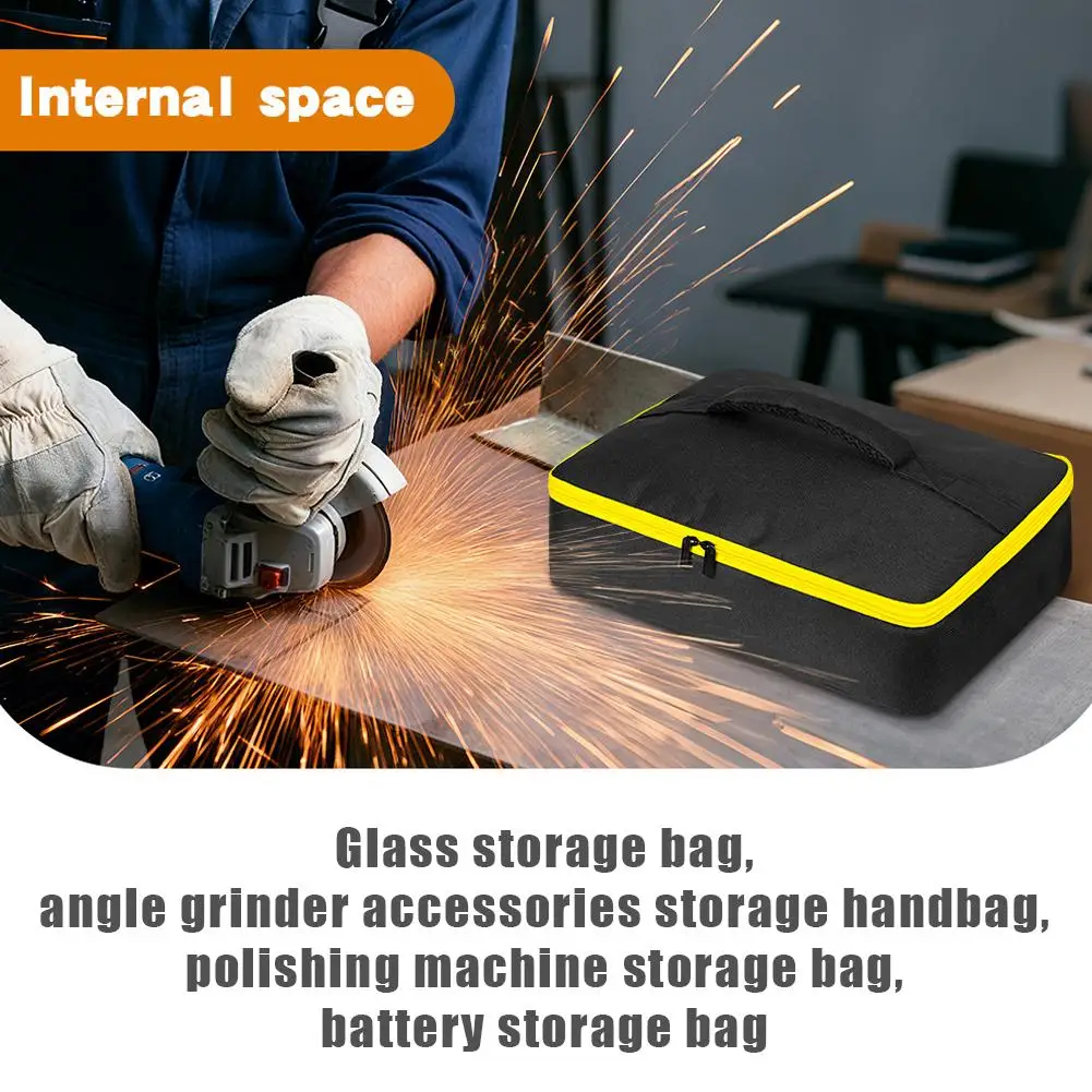 Caixa de ferramentas portátil de tecido oxford EVA, à prova d'água, à prova de choque, bolsa de ferramentas de grande capacidade para hardware de broca elétrica