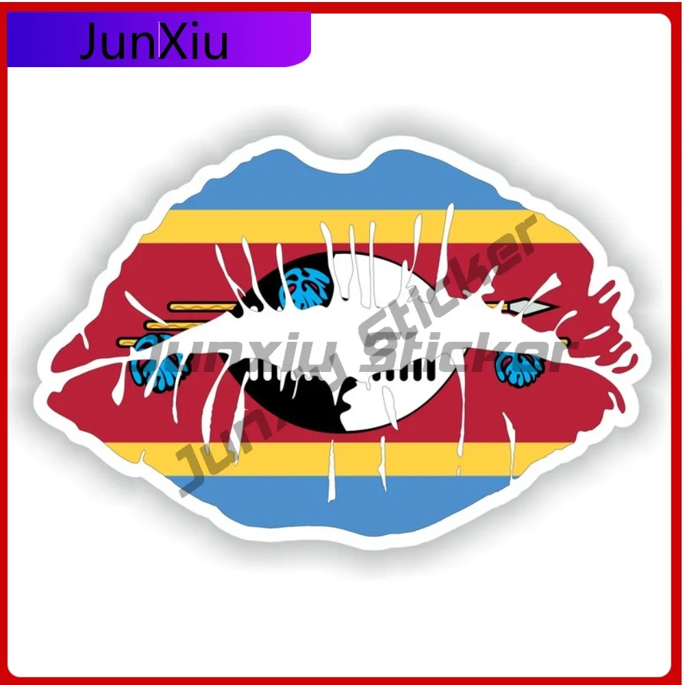 

Swaziland Lips Flag Fashion Auto Surface Decoration Suitable For Motorcycle Bicycle Helmet Surfaces With National Emblem