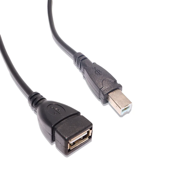 New USB 2.0 Type A Female To USB B Male Scanner Printer Cable USB Printer Extension Cable Adapter 50cm