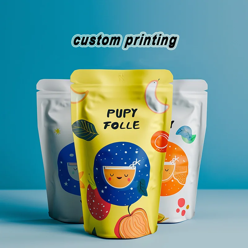 Logo Food Snack - Sac de rangement en aluminium coloré,