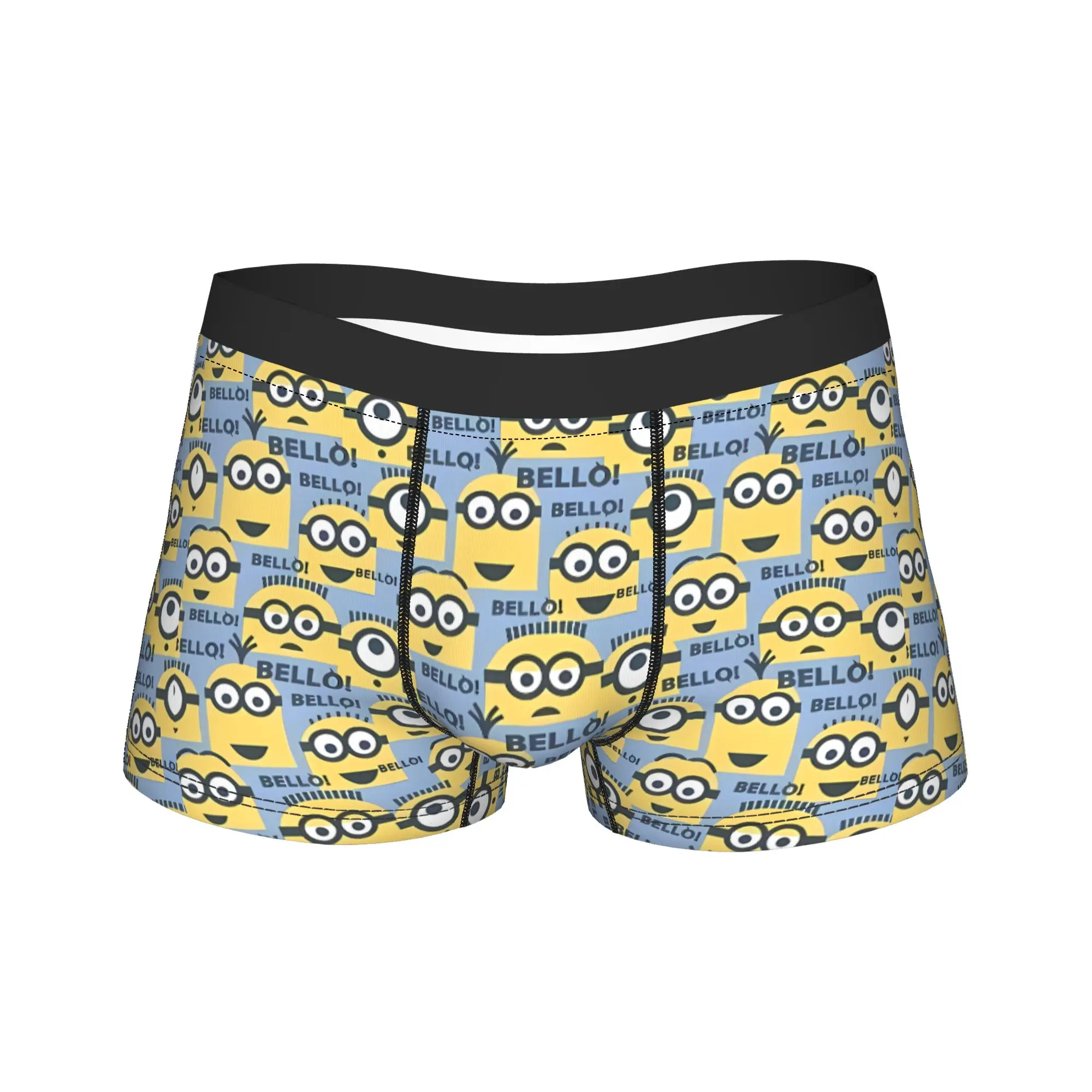 Cartoon M-Minions Anime Underwear  Men Shorts Briefs Breathable Trunk Trenky Custom Plus Size Panties