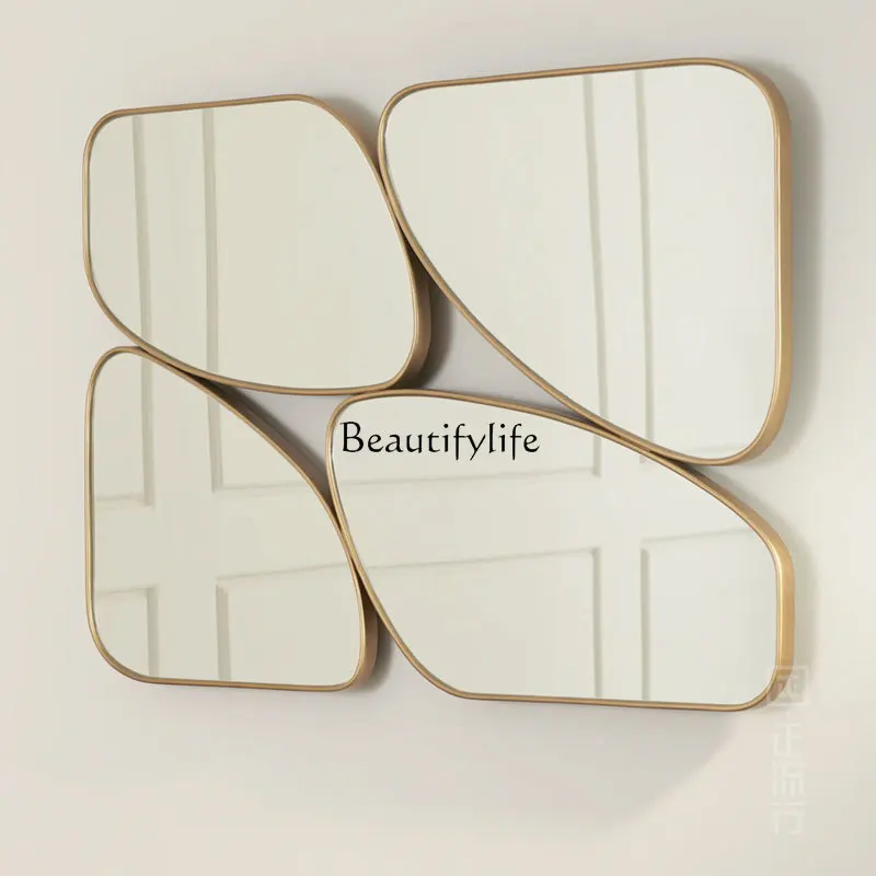 Entrance entrance three-dimensional decorative painting abstract mirror corridor aisle art installation
