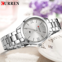 CURREN Fashion Women Watches Top Brand Luxury Ladies Watch Silver Stainless Steel Classic Bracelet Female Clock Gift 9007