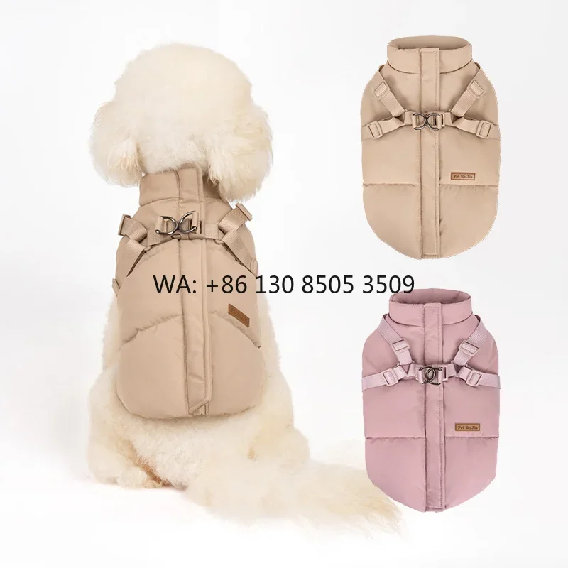 

Pet Jacket Winter Waterproof Windproof Luxury Dog Clothes Thickened Warm Clothes Solid Pattern Cold Weather Breathable