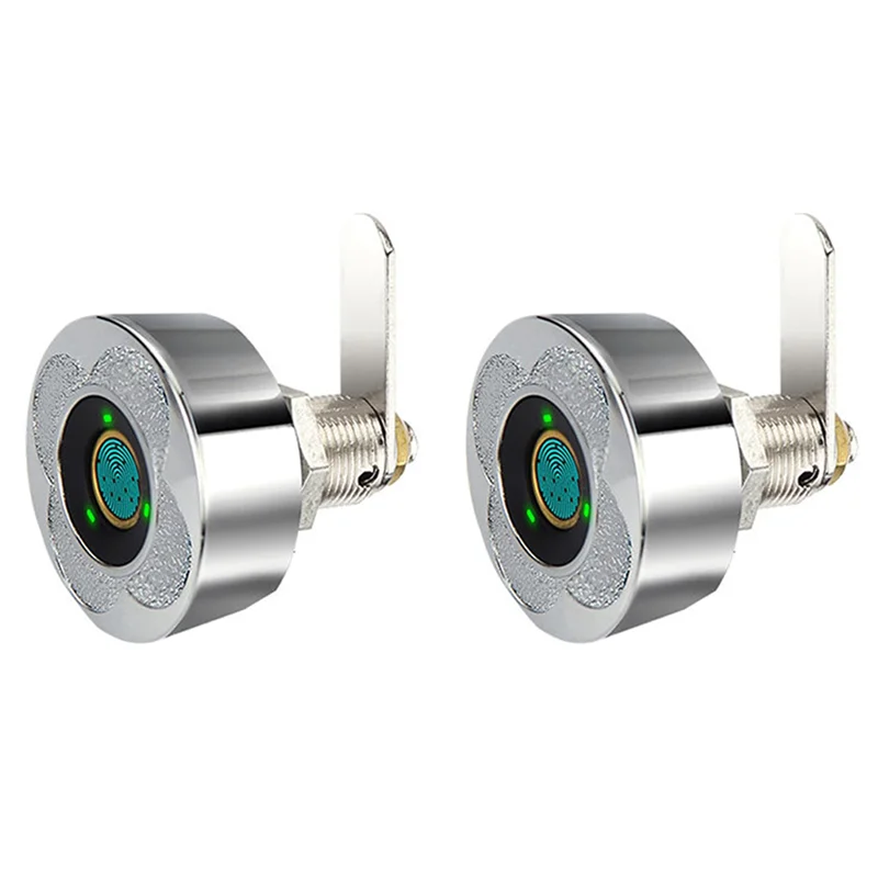 B97A-2X Drawer Fingerprint Lock Password Mailbox Lock Biometric Drawer Lock Fingerprint Rechargeable Keyless Lock(A)