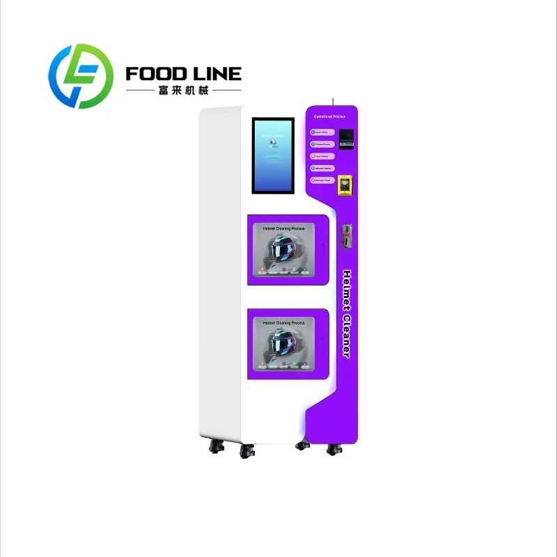 Portable Helmet Cleaning Machine Movable Wheel Design Flexible Placement For Garage Community Service Station And Temporary Use