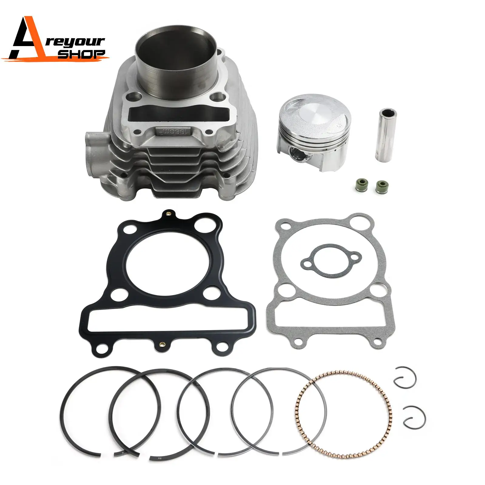 Cylinder Piston Gasket Kit 67mm for Yamaha BW200 BW200E Big Wheel 1985-1988