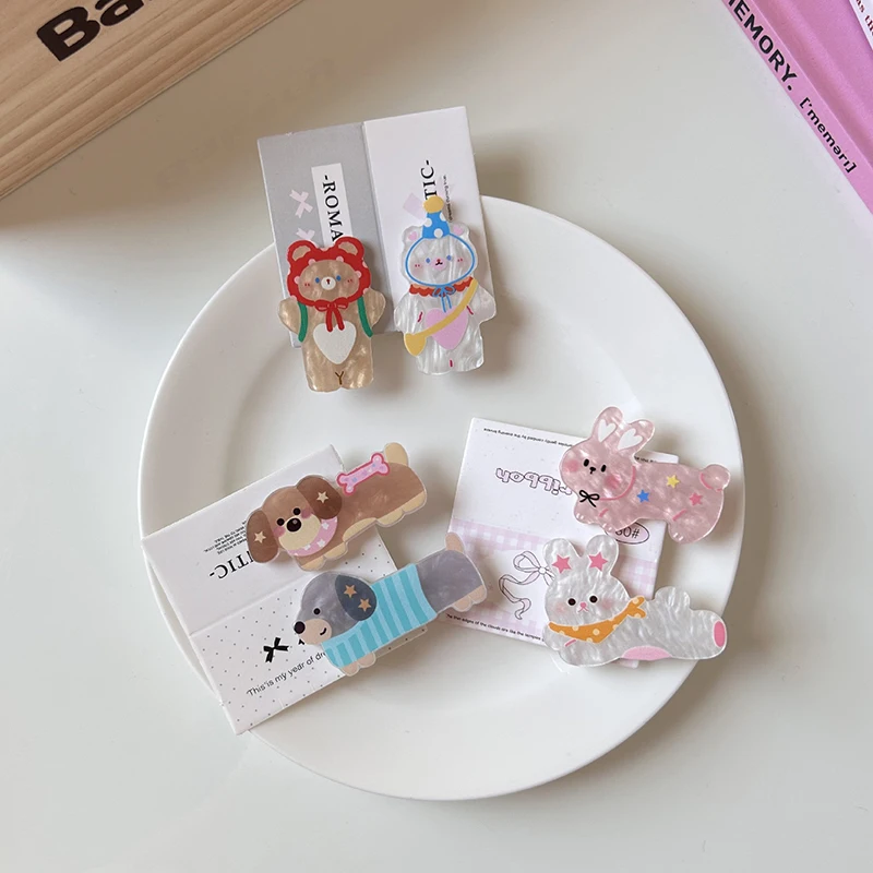 Cartoon Animal Rabbit Hair Clip Funny Creative Cat Bangs Clip Barrettes Hairpins Headwear Mini Hair Clip Fashion Hair Accessorie image 6