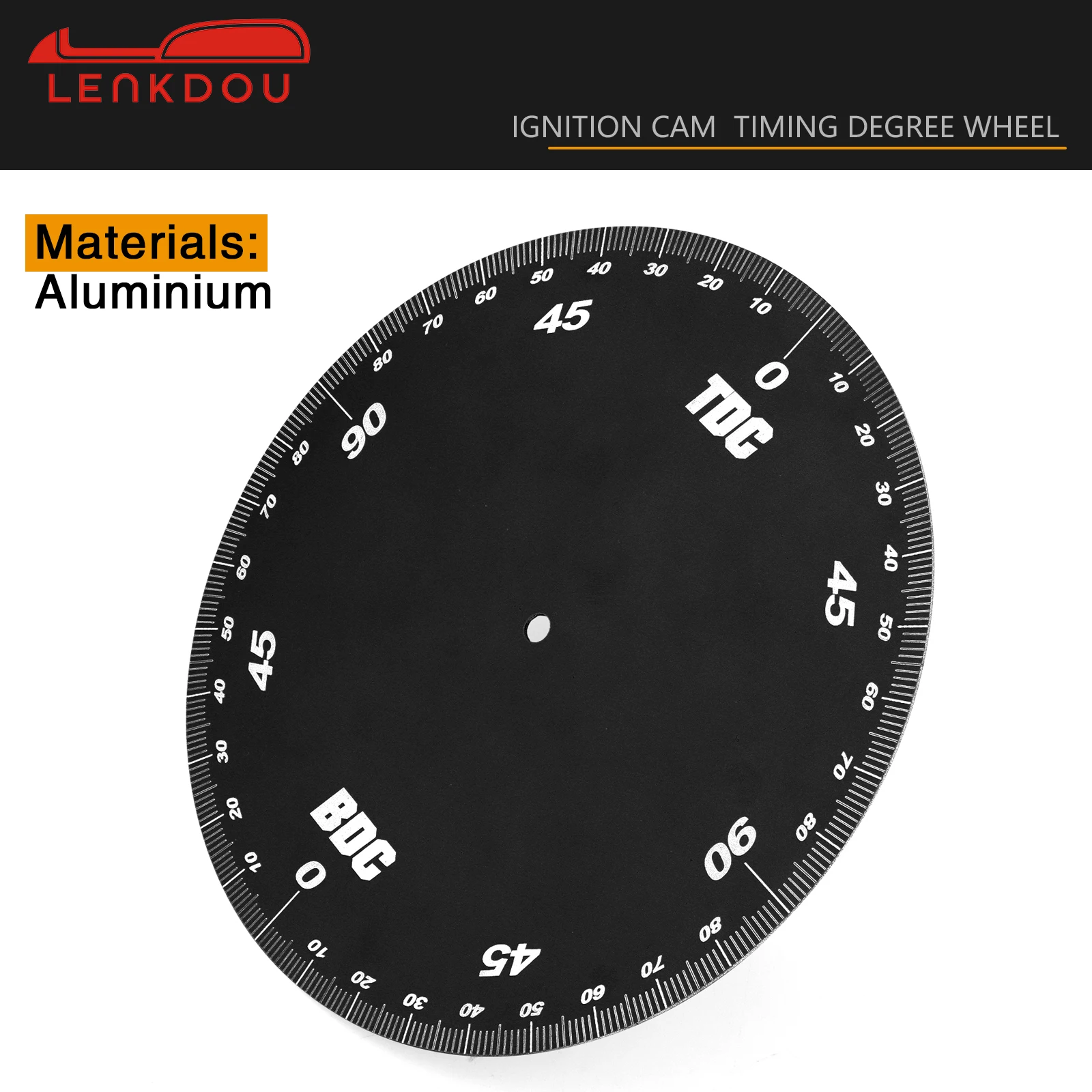 أداة توقيت المحرك عجلة درجة توقيت للألومنيوم السميك 0.052 بوصة مع القطر الخارجي 6 3/4 بوصة وفتحة مركزية 6 مم