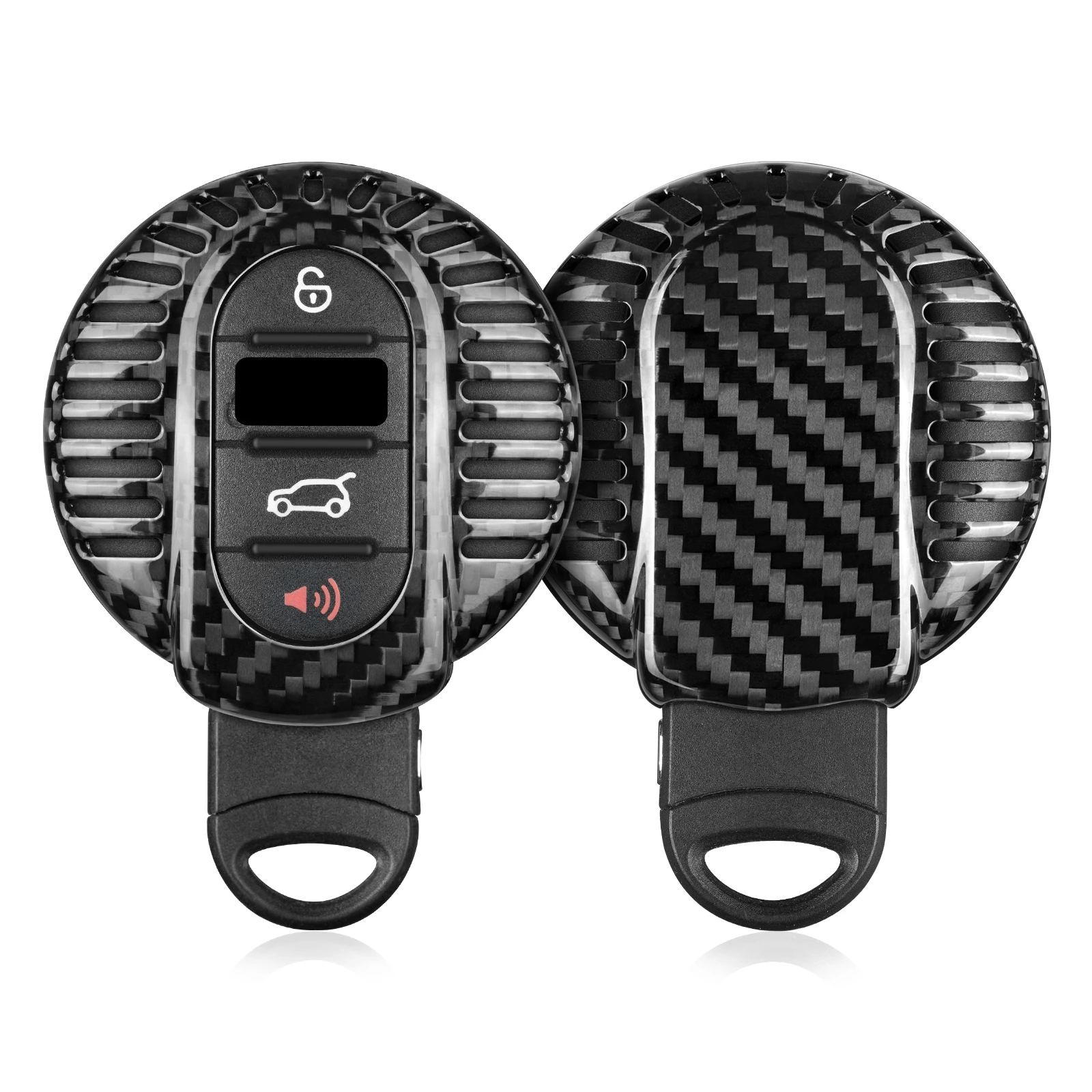 

Carbon Fiber Key Fob Cover with Keychain Fits BMW Mini Cooper S D F56 F55 F54 F57 F60 R55-R59 R60 Roadster Key Case Accessories
