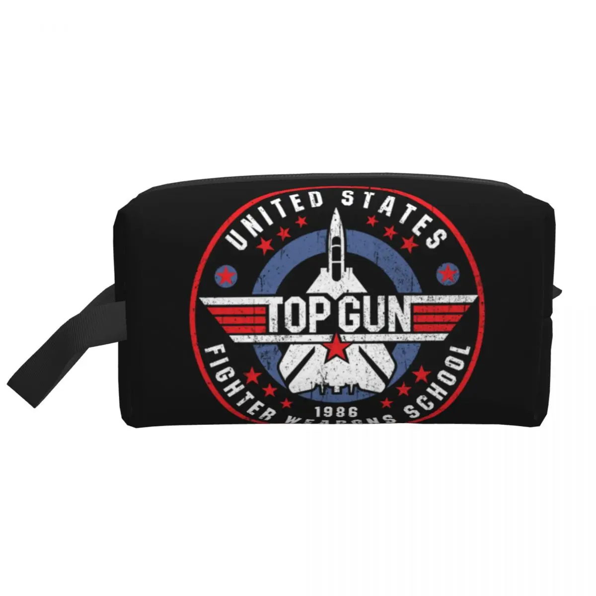 Custom US Fighter Weapons School Worn Toiletry Bag Fashion Top Gun Maverick Makeup Cosmetic Organizer Storage Dopp Kit Box