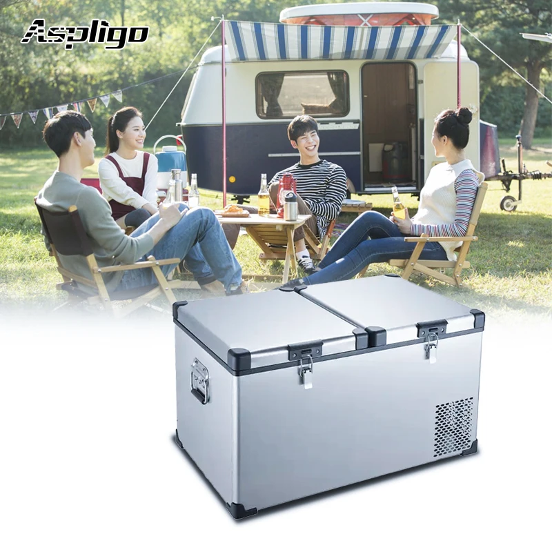 New Material Mini Size Car Refrigerator 60L Low consumption largely capacity RV 12v Camping Car Freezer Portable Refrigerator