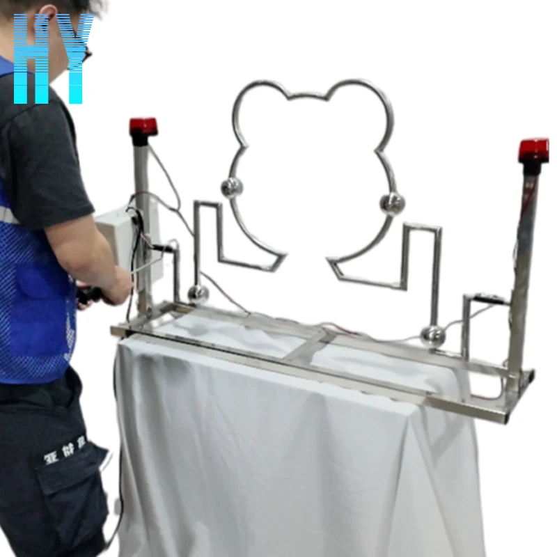 

Mini Bear Buzz Wire Electric Maze Game Loop Touch Challenge Party Carnival Interactive Skill Training Game For Kid Adult