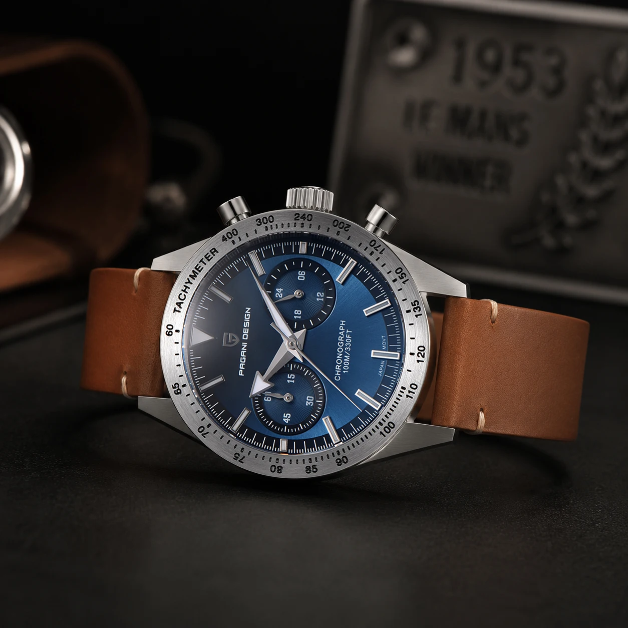 Men's Watch PAGANI DESIGN Luxury Quartz Wristwatch VK64 Speed Sports Chronograph Watch For Man AR Sapphire Mirror Leather Strap