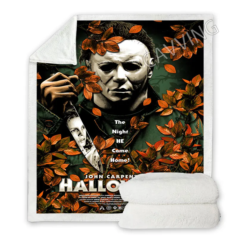 

Halloween Movie Myers 3D Print Sherpa Blanket Rectangle Blanket Textiles Fleece Wearable Blanket Throw Blanket Home Decor V01