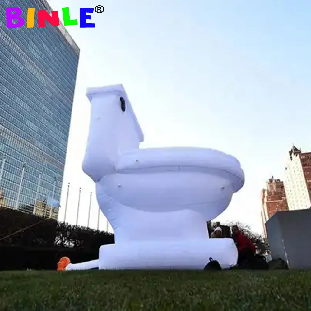 Promotional Giant Inflatable Toilet Model Customized Game Plan Event Inflatable Closestool Replica For Bathroom Advertising