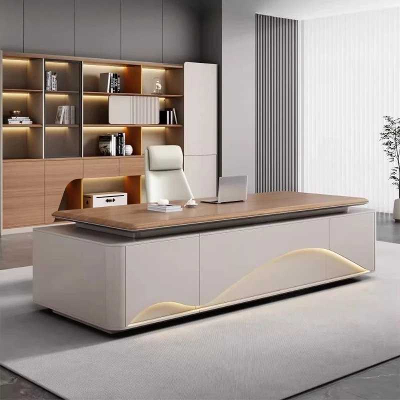 Modern Luxury Office Desk Computer Minimalist Nordic Aesthetic Office Desk European Executive Meuble Bureau Home Furniture