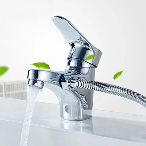 صنابير الحمام متعددة الوظائف جميع النحاس ثقب واحد WashBasin خلاط صنبور سطح الخيالة ثنائي الغرض صنبور الماء البارد والساخن