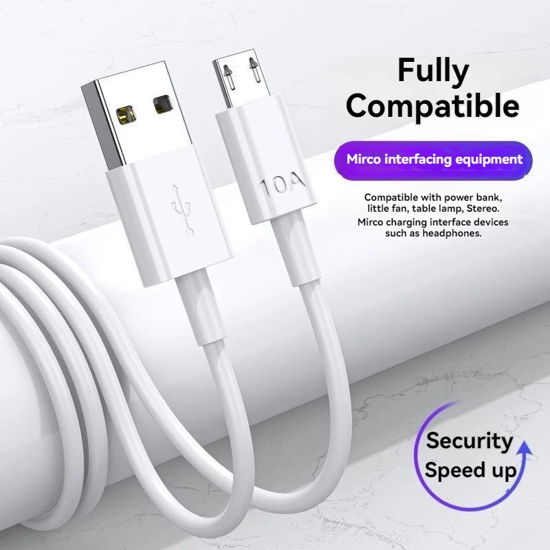 NNBILI Universal 10A Micro USB Cable Speed Fast Charging USB Cord For Samsung Galaxy S7 S6 PS4 MP3 TV Andriod Phones Data Cables