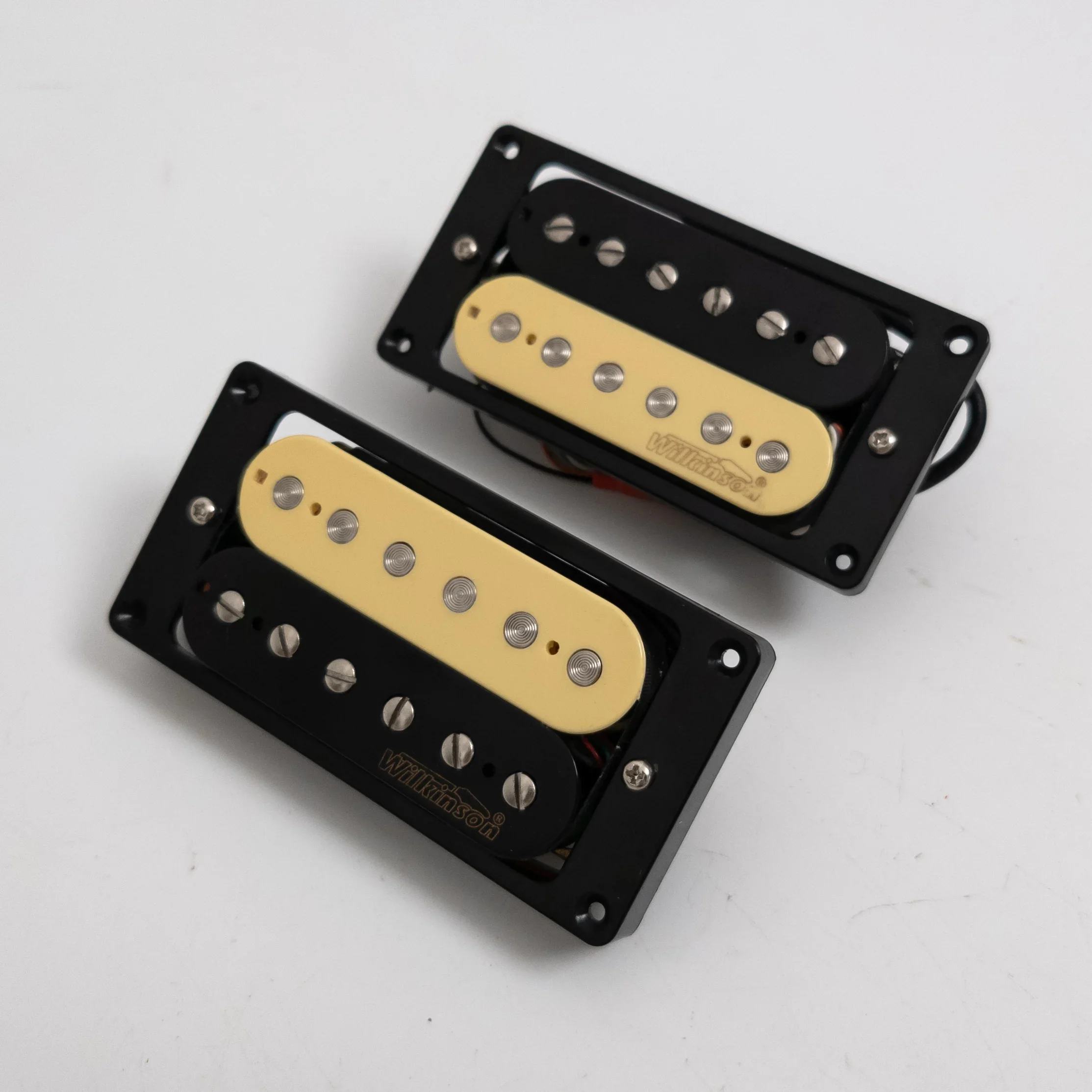 Wilkinson Humbucker Pickups Set for LP Electric Guitar – 4C Ceramic Magnet, with 2V1T Full Harness Kit