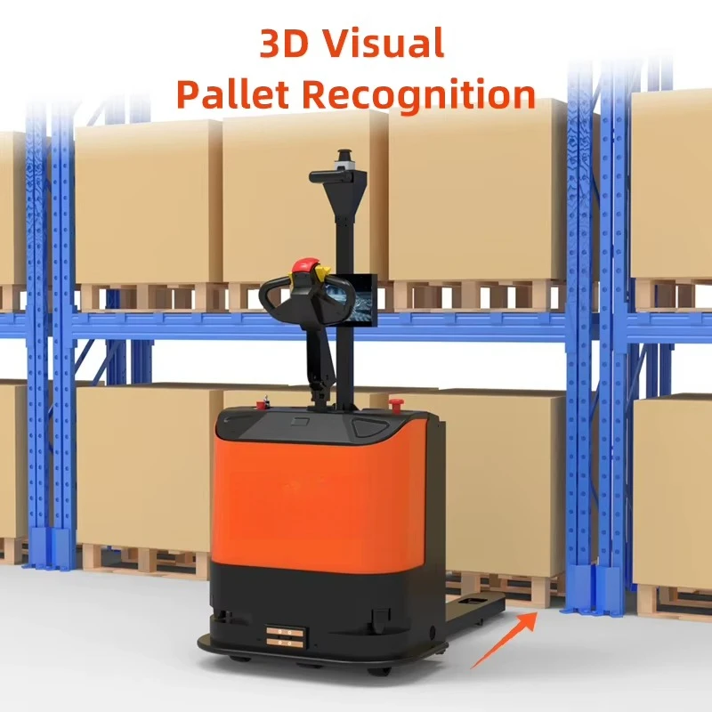 Forklift Robot, Precision Lidar Slam Positioning, Automatic Elevator Matching, For Unmanned Factory Pallet Loading And Unloading