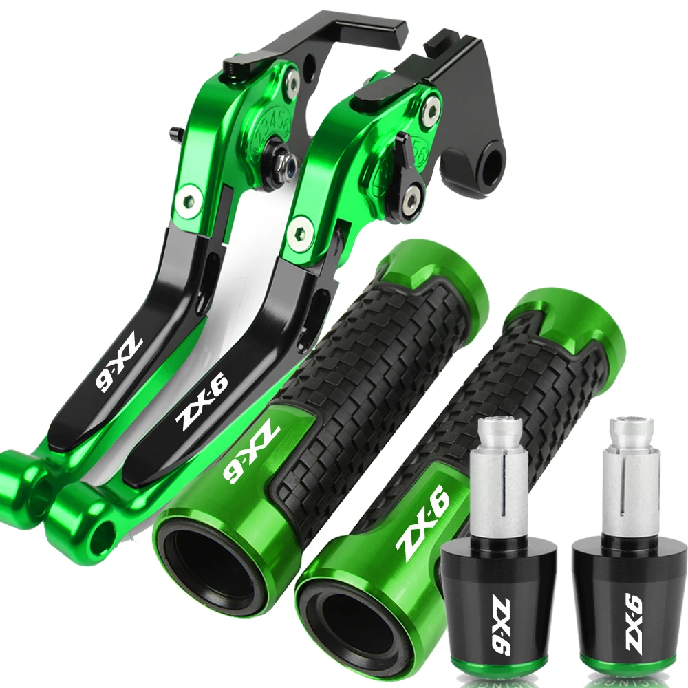 2023 Motorbike Brake Clutch Levers Handlebar Hand Grips Ends For KAWASAKI ZX6R ZX 6R ZX6 R ZX-6R ZX6RR 2000 2001 2002 2003 2004