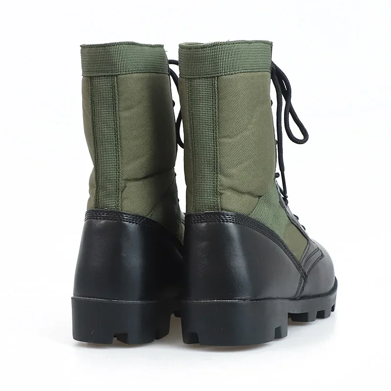 2025 New Men Boots Winter Lace Up Waterproof Outdoor Shoes Breathable Canvas Camouflage Tactical Combat Desert Ankle Boots