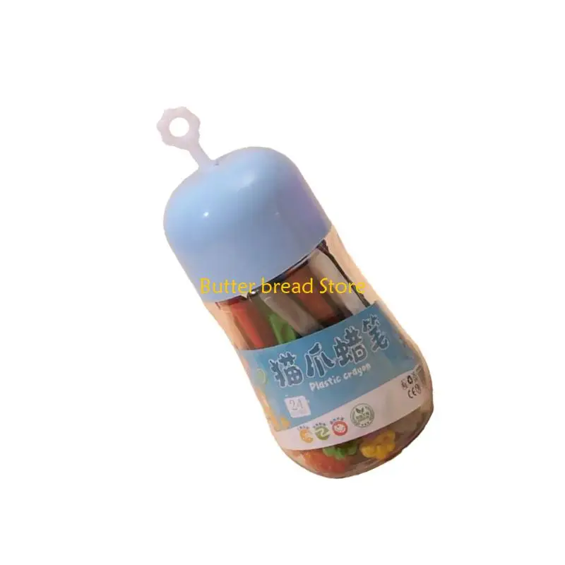 W89C洗えるアートクレヨン12/24/36子供用の色幼児用快適なグリップカラフルなクレヨン