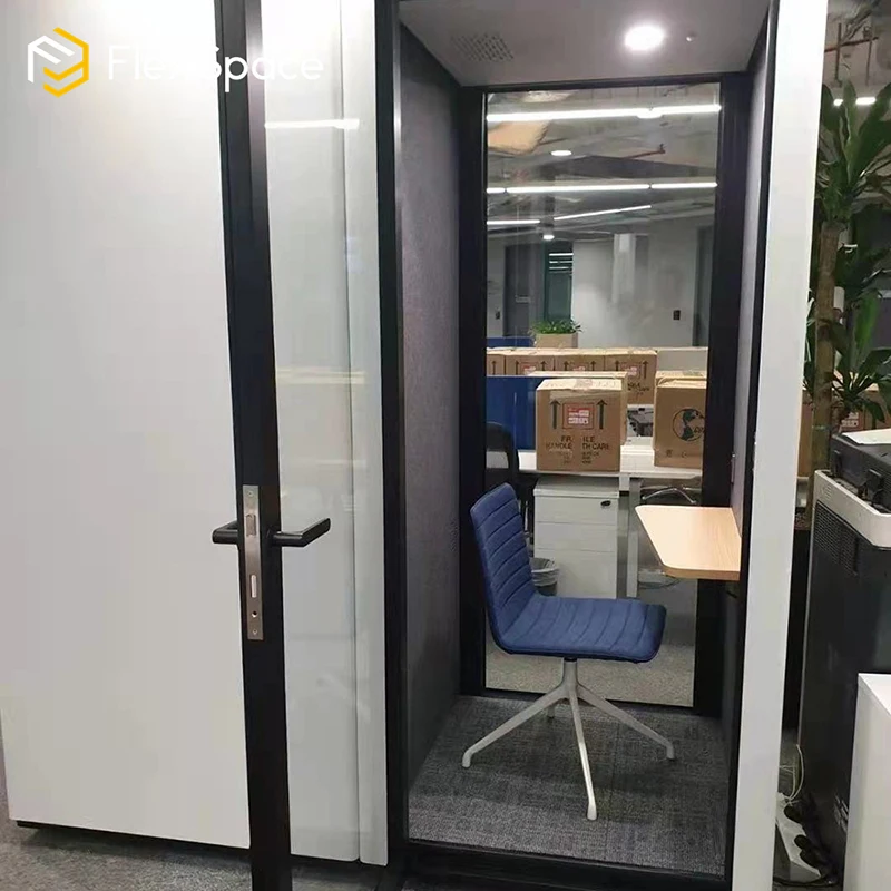 Flexspace المحمولة الخصوصية الصمت كشك الهاتف الصوتية كشك مقاوم للصوت الهاتف المنقولة عازلة للصوت كشك غرفة الاجتماعات مكتب جراب #2