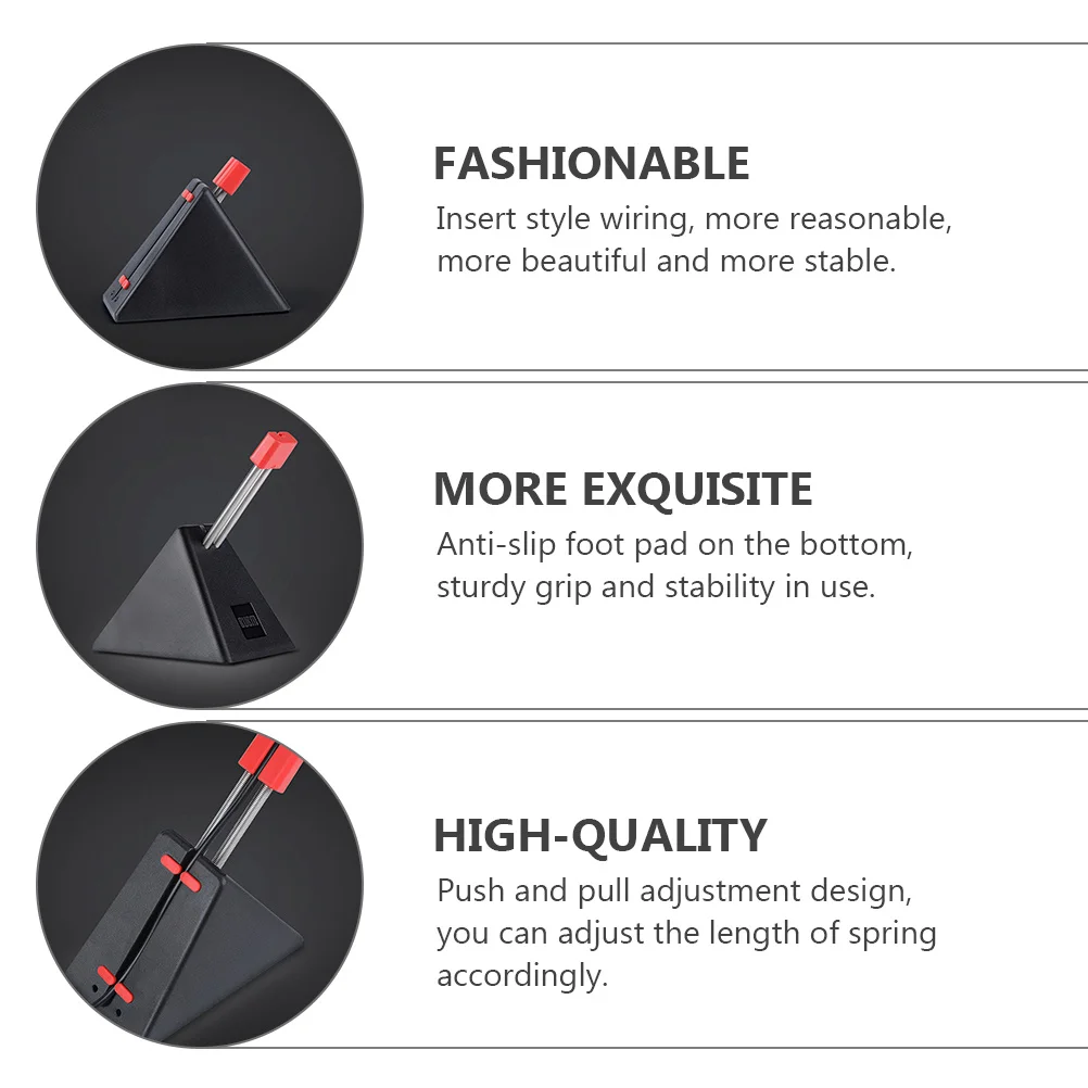 

Gaming Mouse Cable Management System Sturdy Spring Structure Anti-Slip Desktop Cable Holder Flexible Cord Management