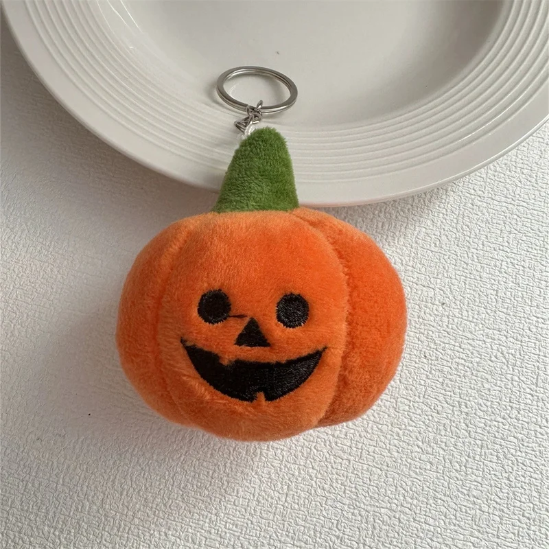 Leuke Cartoon Pompoen Pluche Pop Halloween Leuke Decoratie Cadeau Leuke Zachte Pluche Pompoen Hoofd Sleutelhanger Rugzak Decoratie Par