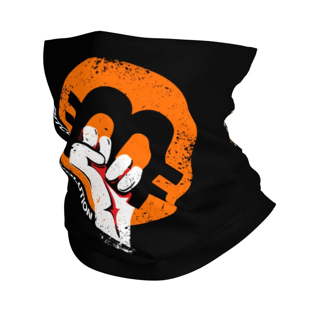 Custom Power Bitcoin Bandana Neck Warmer Men Women Winter Ski Hiking Scarf Gaiter Cryptocurrency Btc Blockchain Geek Face Cover