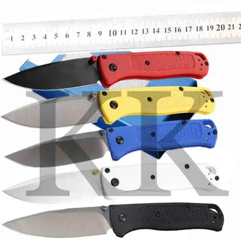 KK BM 535 Bugout EDC Folding Pocket Knife Black/ White Blade Survival Tactical Knife Outdoor Facas Jackknife Hand Tools Rescue