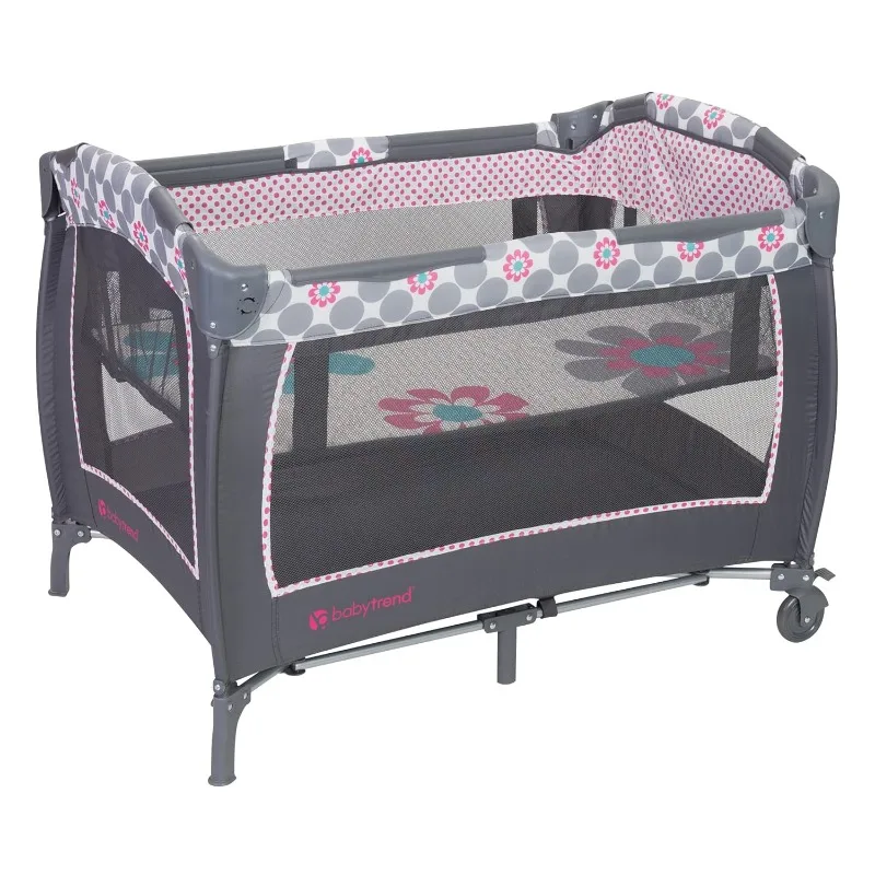 Trend Lil' Snooze™ Deluxe II Nursery Center® Playard, Daisy Dots US(Origin)