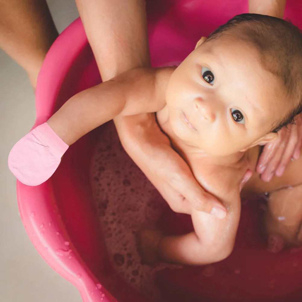 1 مجموعة قبعة وقفازات مجموعة قبعة قبعة قطنية قبعة متماسكة دافئة لمدة 0-3 أشهر قفازات مضادة للخدش الشتاء