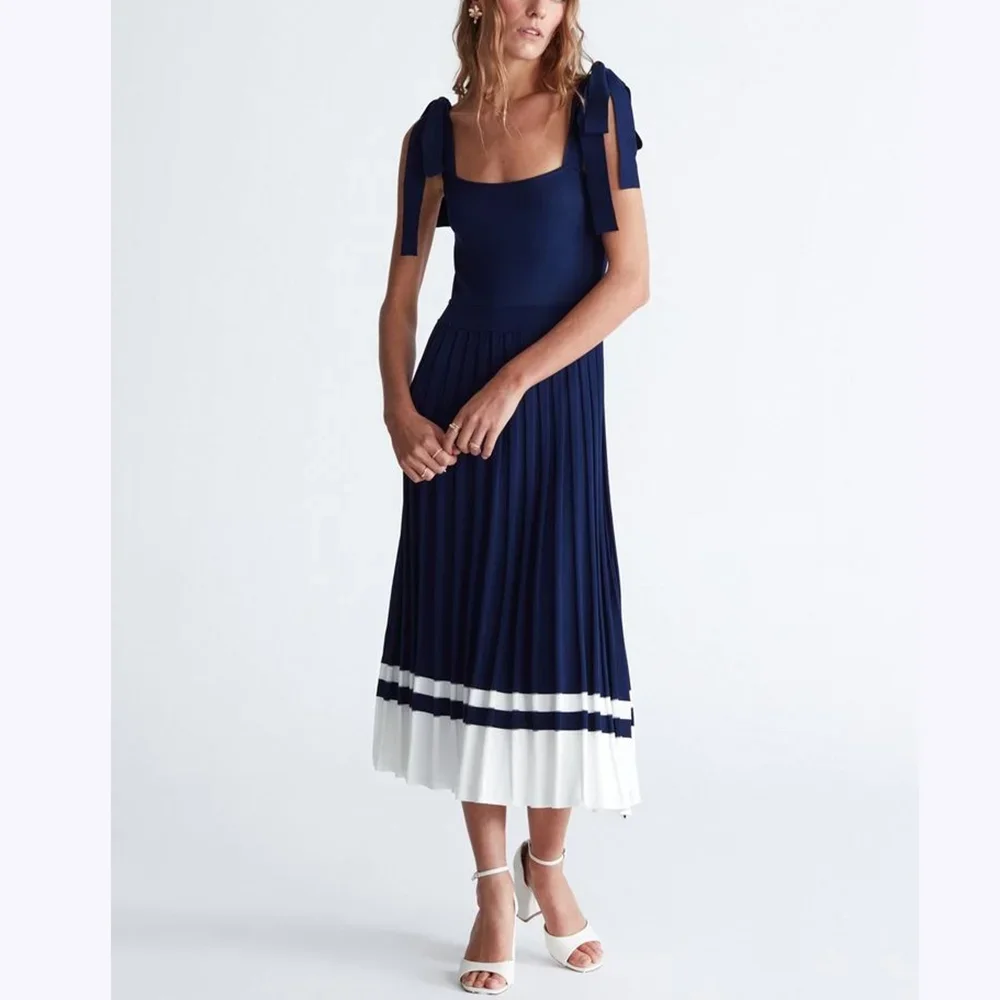 Изящное вечернее платье из джерси на тонких бретельках по индивидуальному заказу, высокое качество, без рукавов, без бретелек, чайной длины, платья для особых случаев