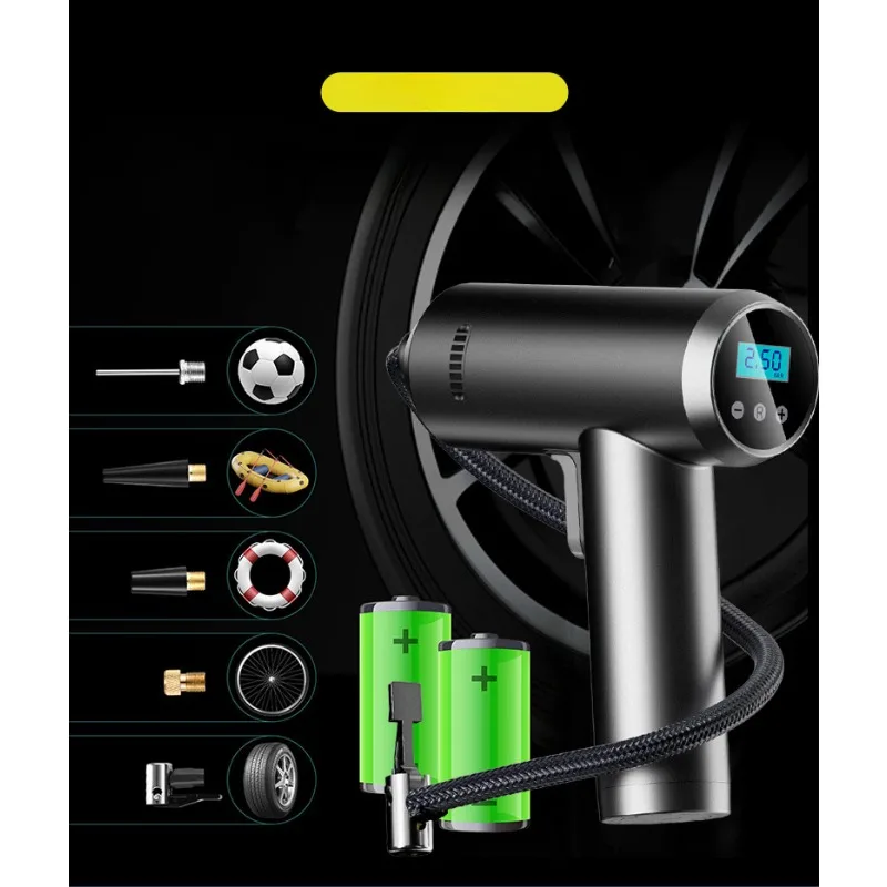 Car Vehicle-mounted Air Pump Intelligent Digital Display Wireless Air Pump Hand-Gun Portable Emergency Pump Dust Blower Style