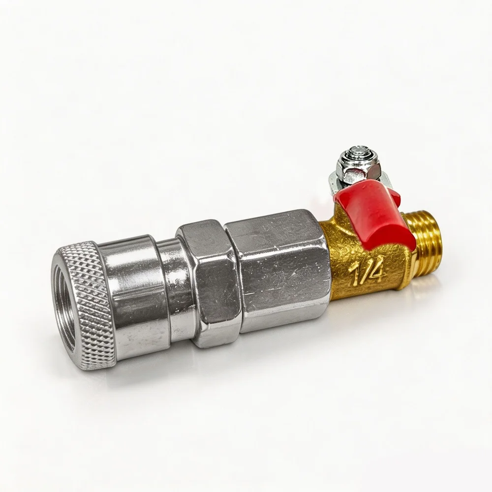 1Pcs SF20 Quick Coupler Silver Alloy Quick Connect Adapter No Tools Needed Push Pull Connection Air Compressor Connector