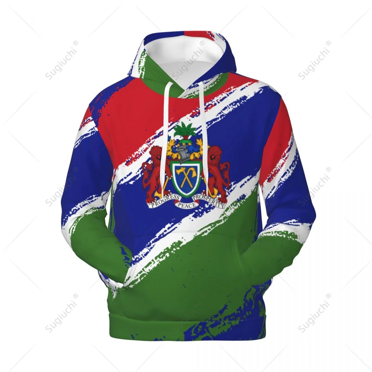 Unisex Gambia Flag Color Hoodie 3D Men Women Harajuku Sweatshirt Pullover Hoodies Polyester Casual