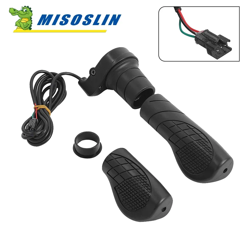 Electric Bicycle Right Handle for E-Bike Electric Scooter Throttle WP/SM Connector 36V 48V 72V Half Handle Twist Throttle