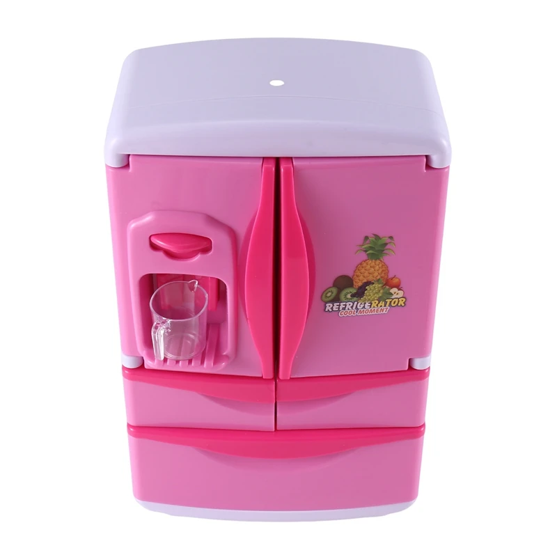 Yh218-1 simulação geladeira brinquedo crianças pequenos eletrodomésticos brinquedos meninos e meninas definir música com luzes