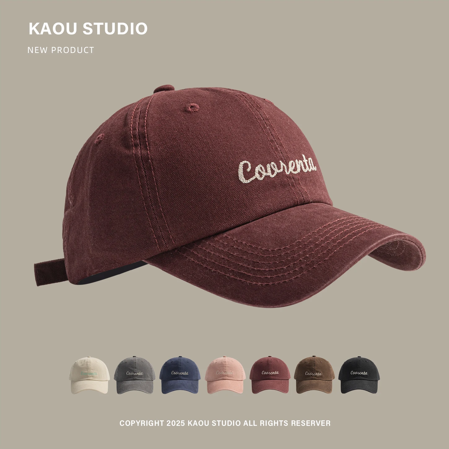 

New Hat Makes Face Look Smaller Letter Embroidery Versatile Streetwear Duckbill Cap Men's Baseball Cap