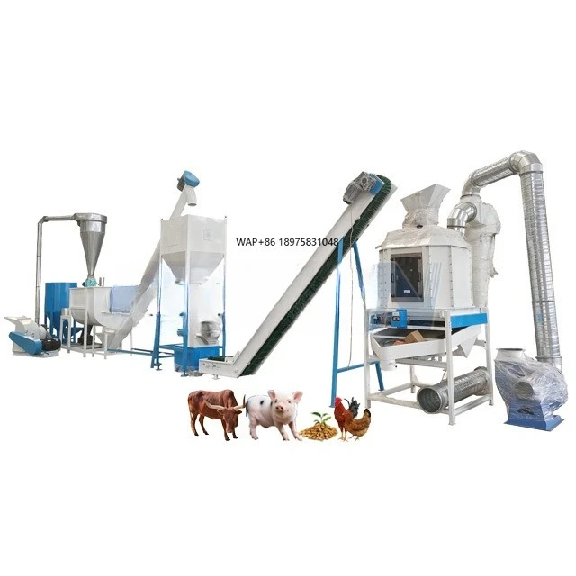 Complete animal feed industrial line Complete poultry livestock feed production line 100000 chickens1000 cattle10000 pig farms
