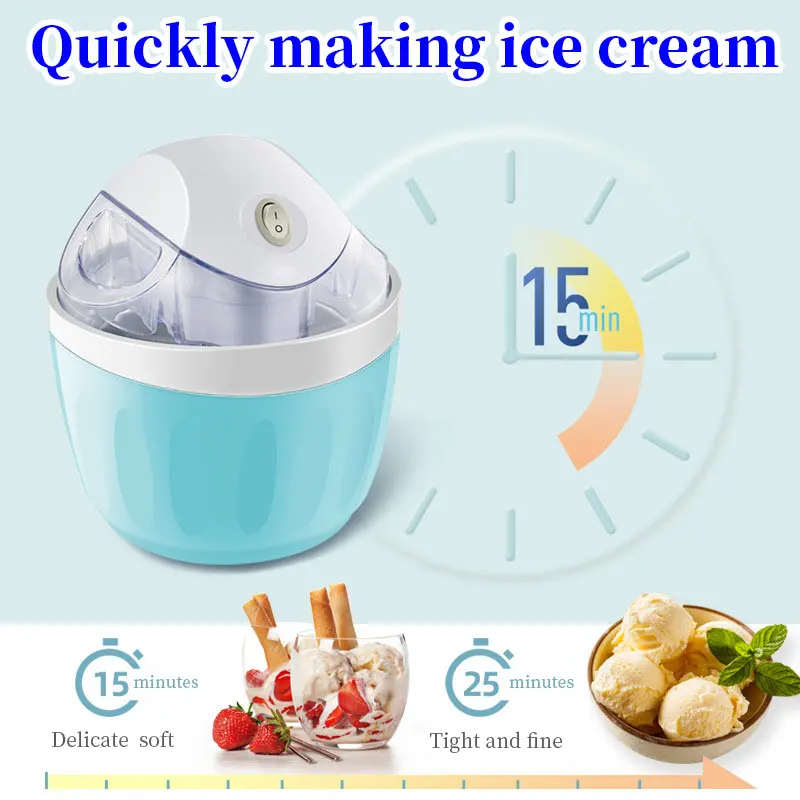 Soft Ice Cream Maker Mini Electric DIY Frozen Fruit Freezer Smoothie Blender Portable Automatic Machine Kitchen And Home 500ml