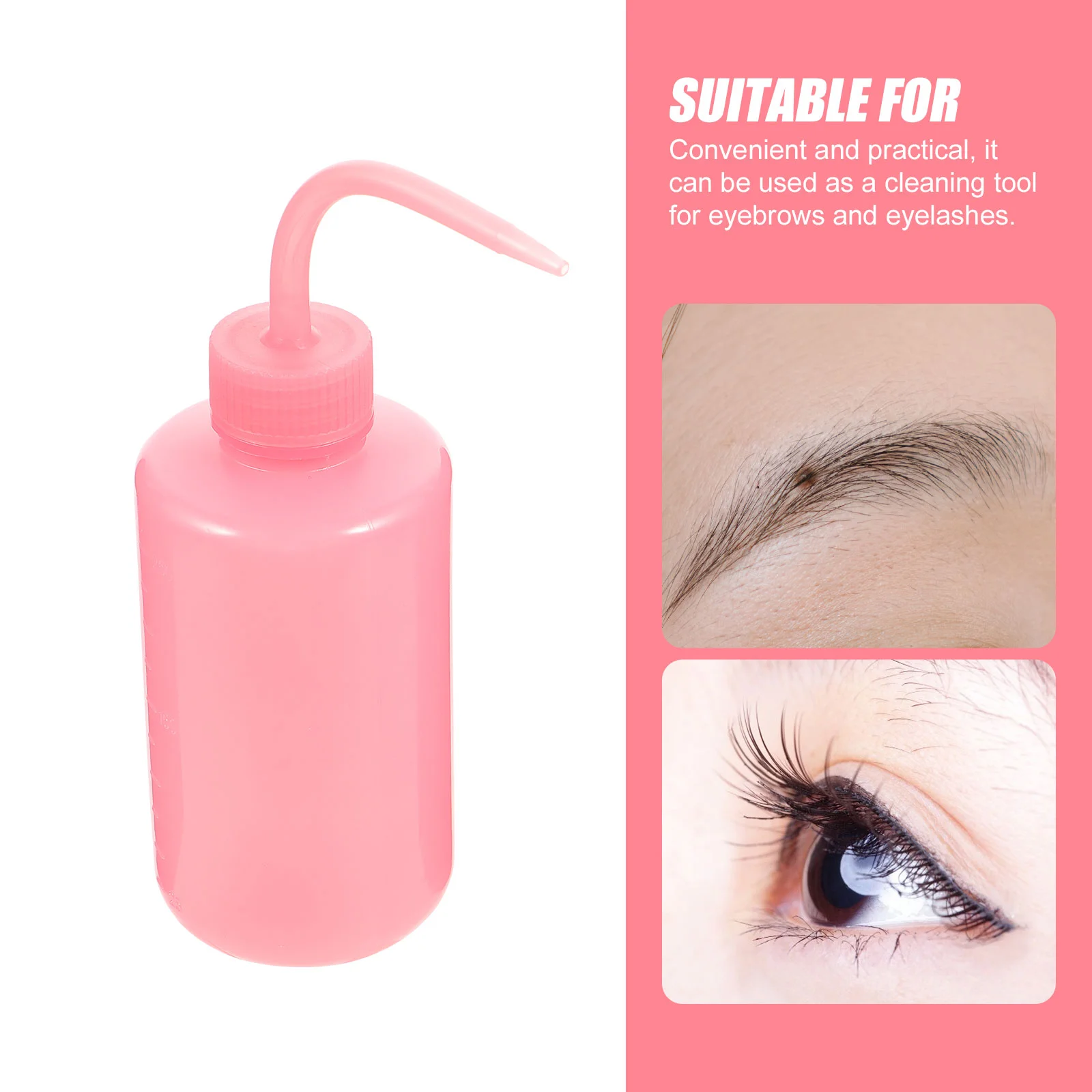 8 Pcs Rinse Bottle Eyelashes Grafting Tool Hair Oil Applicator Squeeze Clean Simple Cleaner with Bend