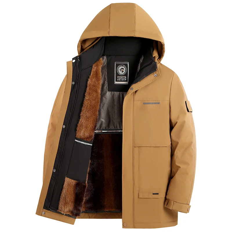 

Massgorule Men's Winter Detachable Hooded Cotton Padded Jacket Thickened Simple Warm Coat Men's Clothing Outdoor Walking Winter