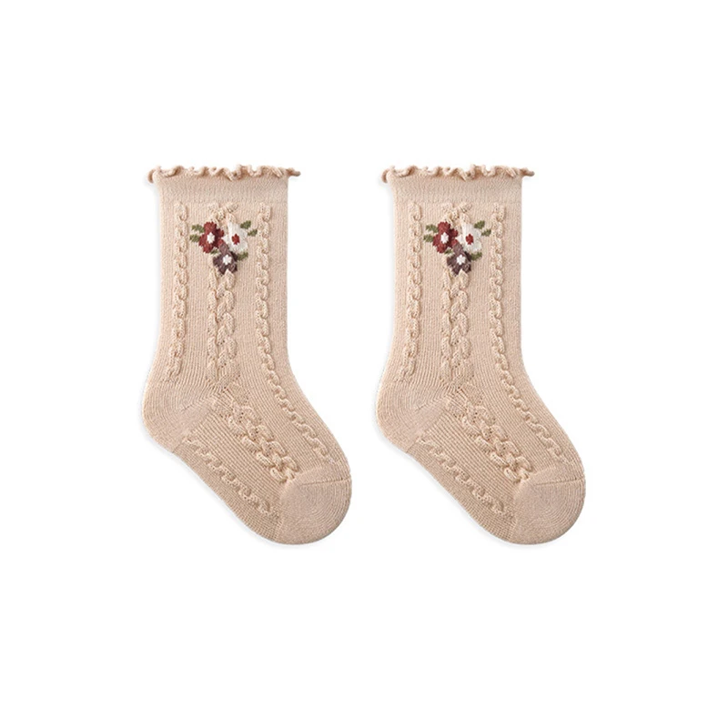 Adorable Infant Girls Lace Socks with Bowknot Detail Perfect for Special Occasions like Baptism Birthday and Holidays